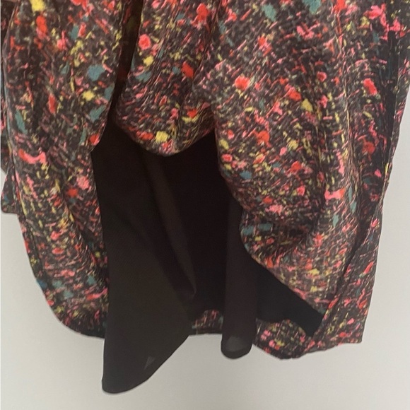 AQUA Women’s Wrap Dress Colorful Print Short Sleeve Elastic Waist Size Medium - Picture 5 of 6